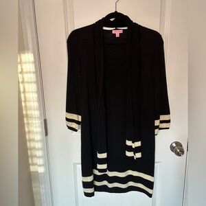 Lilly Pulitzer Black and Cream Cardigan